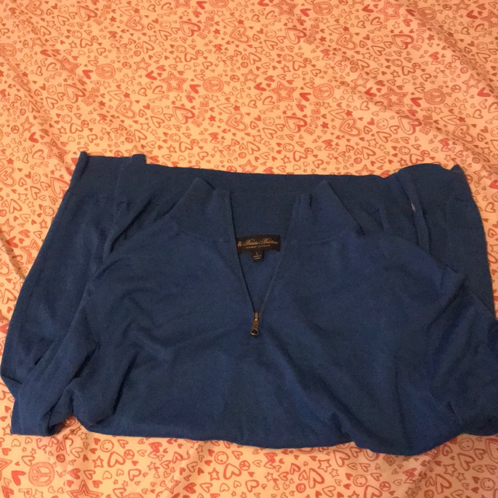 Brooks Brothers Sweater Blue with zipper Large